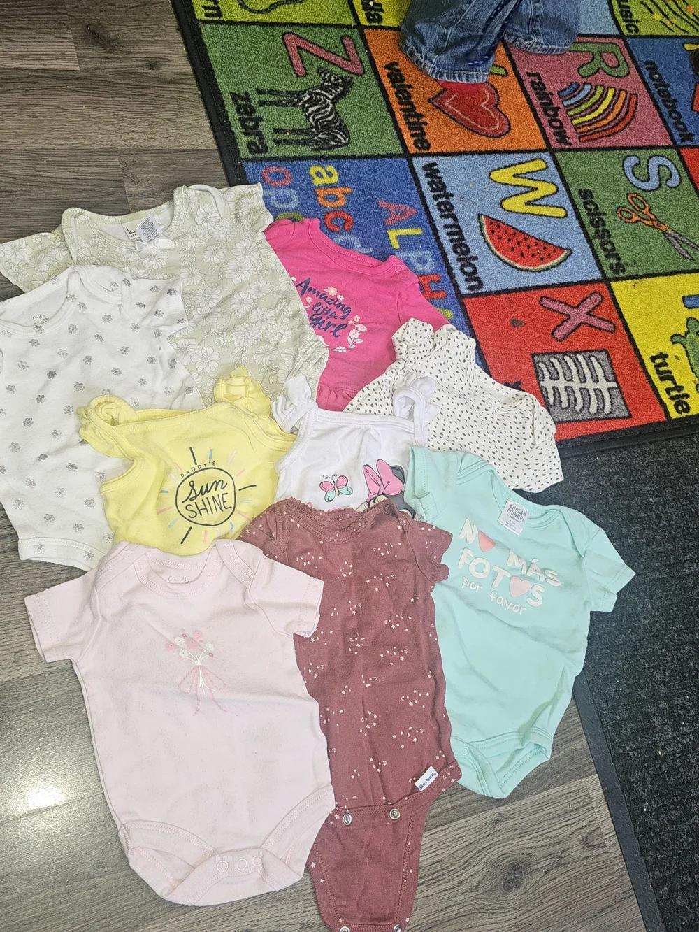 Mixed Girls One-Piece Bodysuit Set in Pastel Colors